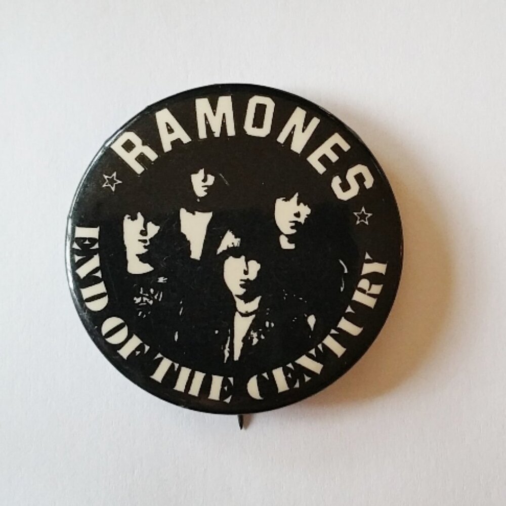 RAMONES Pinback 1979 End Of The Century 1.75" Rare NYC Punk CbGbs New Wave